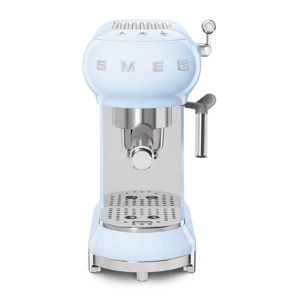 Manual espresso coffee machine pastel blue by smeg