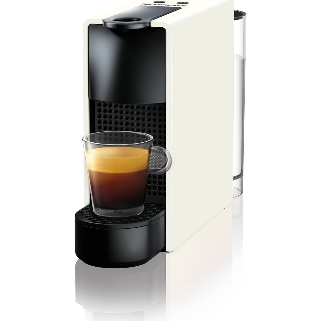 NEW NESPRESSO ESEENZA MINI WHITE SQAURE THE SMALLEST CAPSULE COFFEE MAKER