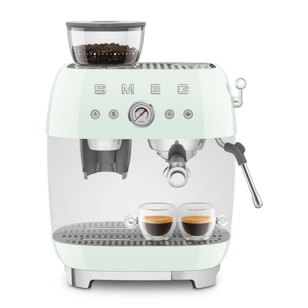 Espresso Manual Coffee Machine Pastel Green By Smeg 7