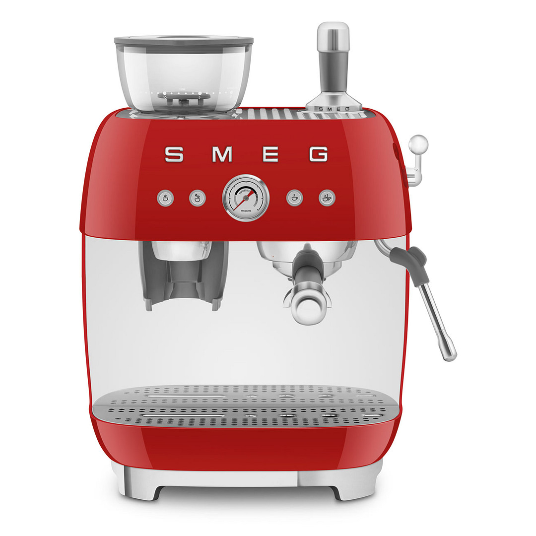 Espresso Manual Coffee Machine Red By Smeg