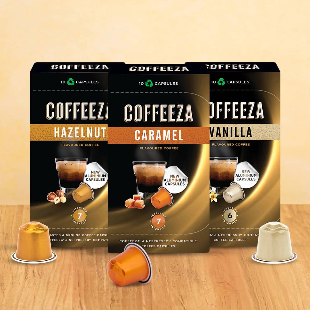 Coffeeza Flavoured Aluminium Capsules Variety Pack 3