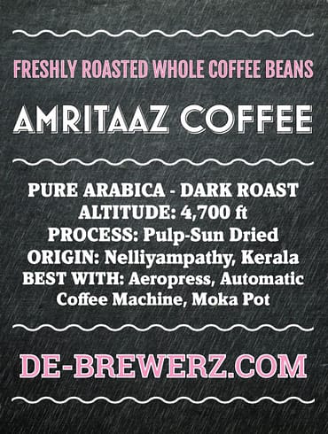 AMRITAAZ COFFEE – Pure Arabica Dark Roast Whole Coffee Beans- 450 gms