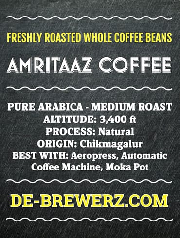 AMRITAAZ COFFEE – Pure Arabica Medium Roast Whole Coffee Beans- 450 gms