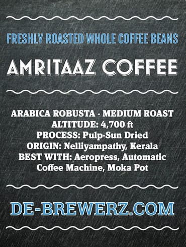 AMRITAAZ COFFEE – Arabica Robusta Mix Blend (70:30) Roasted Whole Coffee Beans- 450 gms