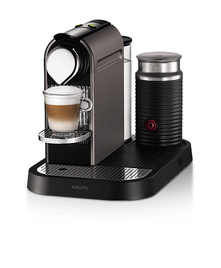 Nespresso Krups CitiZ & Milk Titanium Coffee Machine