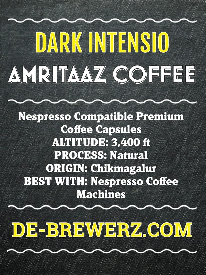 Nespresso Compatible Coffee Capsules by AMRITAAZ COFFEE - DARK INTENSIO