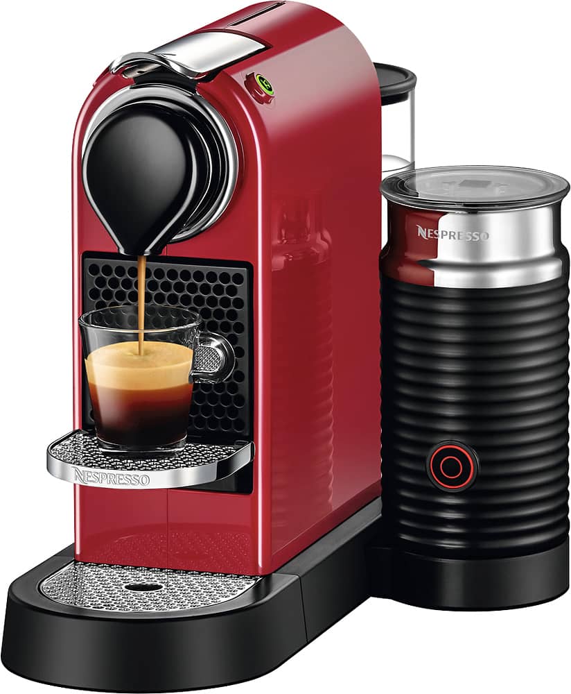 Nespresso Scarlet Red CitiZ And Milk Coffee Machine