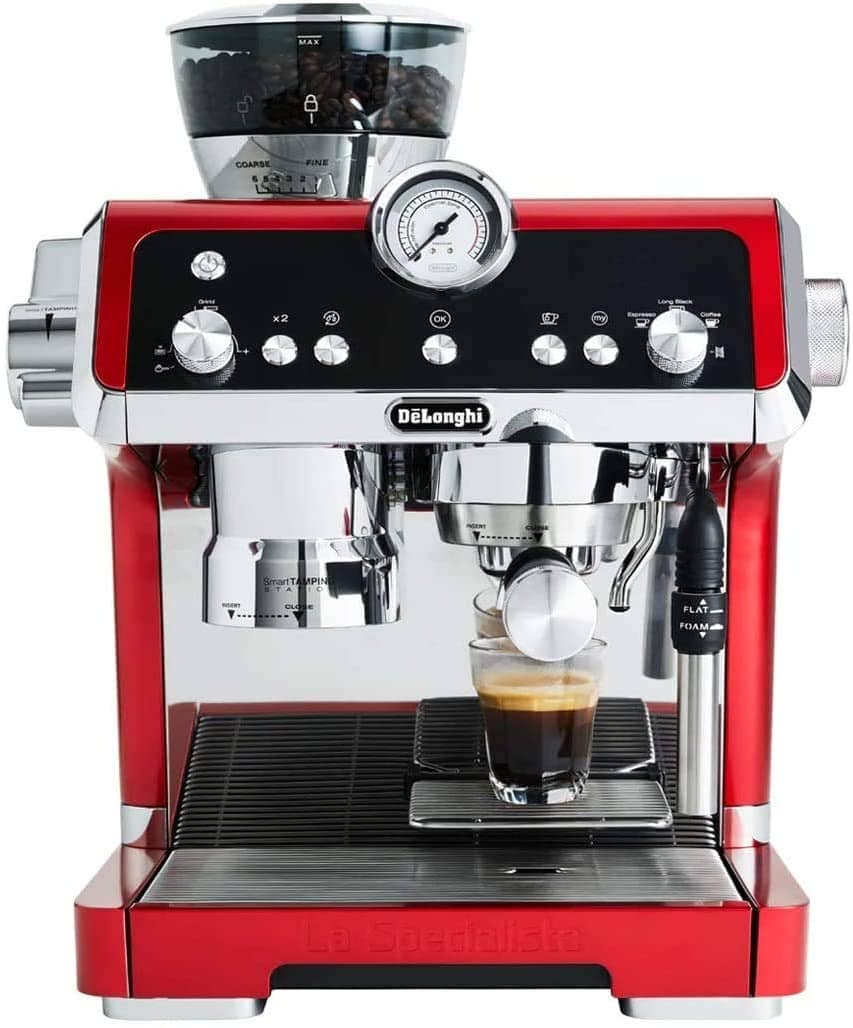 DeLonghi La Specialista Red Espresso Coffee Machine For Barista Quality Coffees