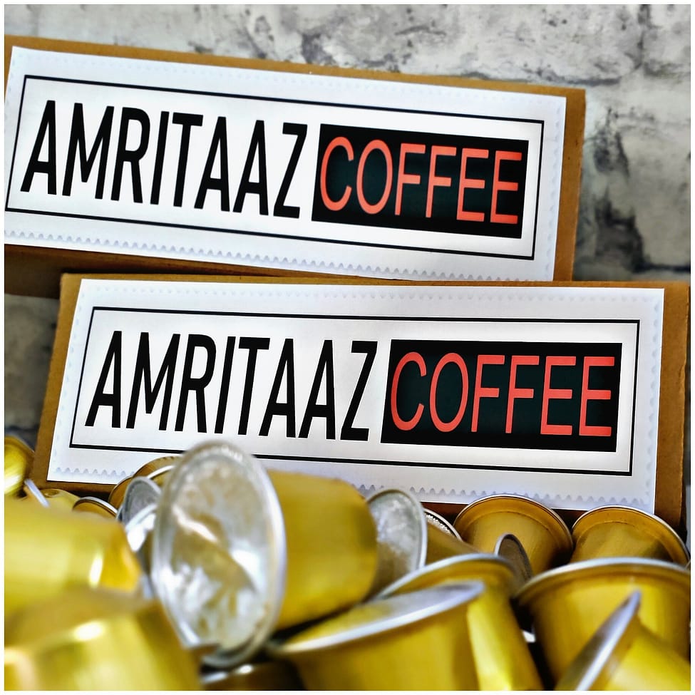 Nespresso Best Compatible Coffee Capsules by AMRITAAZ COFFEE - DARK INTENSIO