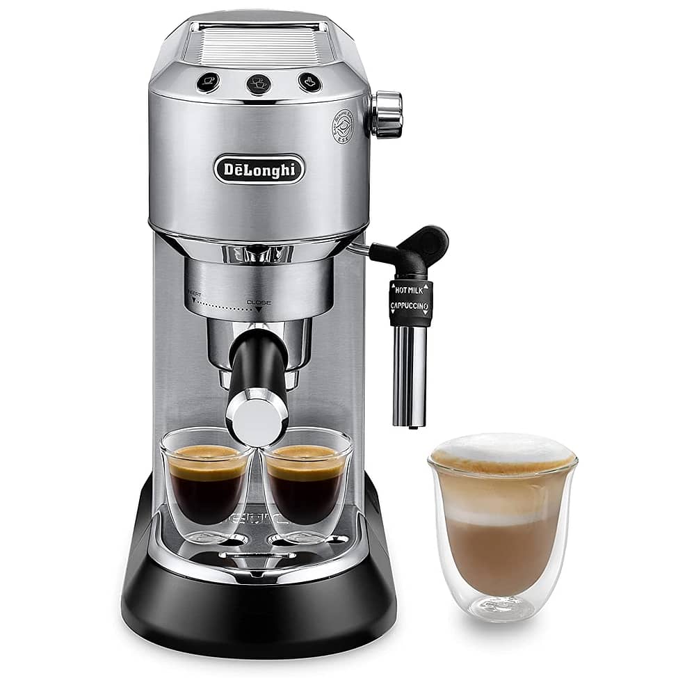 DeLonghi Dedica Metal Finish Pump Espresso Coffee Machine
